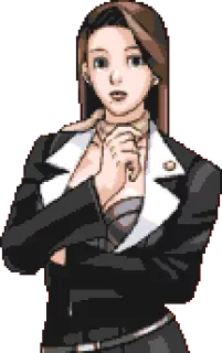 ❓ Mia Fey Ace Attorney mia fey, ace attorney, character, lawyer, video game telegram sticker