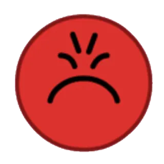 😡 怒り, 赤, 顔, 絵文字, 不機嫌, 怒った telegram sticker