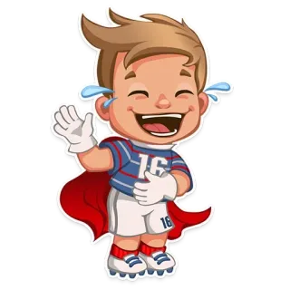 😋 tertawa, anak laki-laki, bahagia, kartun, pahlawan super, ceria telegram sticker