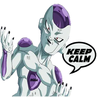 🙌 Frieza Dragon Ball KEEP CALM Anime, Dibujos animados, Freezer, Keep Calm, Dragon Ball, Villano, Sticker telegram sticker