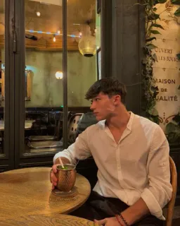 🍯 OUVERT LES JOURS pria, restoran, malam, meja, minuman telegram sticker