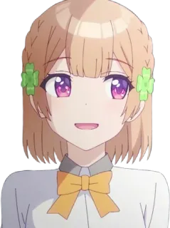 😅 Anime, Mädchen, Süß, Lächeln, Porträt telegram sticker