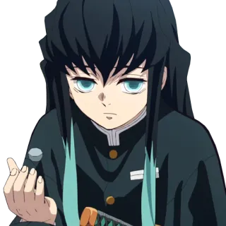 😐 Muichiro Tokito Demon Slayer 애니메이션, 만화, 검, 악마, 캐릭터 telegram sticker