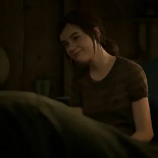 🙂 Ellie Williams The Last of Us videojuego, personaje, adolescente, sonriendo telegram sticker
