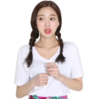 😋 femme, tresses, décontracté, autocollant, portrait whatsapp sticker