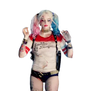 ☺️ Harley Quinn Suicide Squad Daddy's Lil Monster Harley Quinn, DC Comics, Suicide Squad, Villain, Comic book character, Margot Robbie telegram sticker