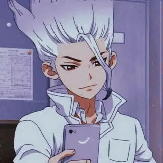 💖 Ishigami Senku Dr. Stone Anime, Cartoon, Ishigami Senku, Dr. Stone telegram sticker