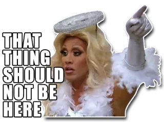 🙅 THAT THING SHOULD NOT BE HERE Мем, Фраза, Выражение, Смешно telegram sticker