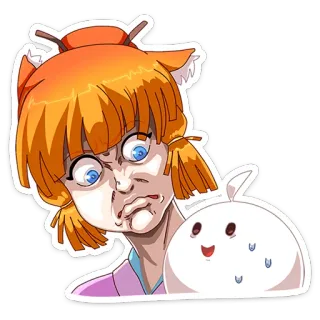 😠 cartoon, sticker, anime, character, funny, illustration telegram sticker
