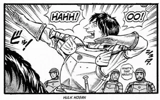 💪 Hulk Hogan HAHH!
OO!
WHAT'S THAT ABOUT?
HULK HOGAN Manga, Armure, Hulk Hogan telegram sticker