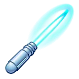 🗡 lightsaber, weapon, blue, glowing, science fiction, energy sword telegram sticker