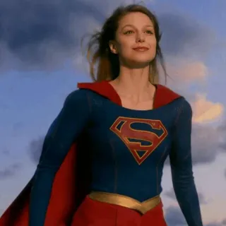 😇 Supergirl supereroe, donna, volo, DC Comics, mantello whatsapp sticker