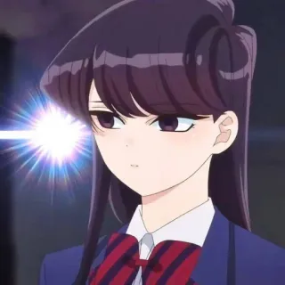 ‼️ Komi Shouko Komi Can't Communicate 애니메이션, 코미 양은 커뮤증입니다, 코미 쇼코, 교복, 만화, 와이푸, 귀여운 telegram sticker