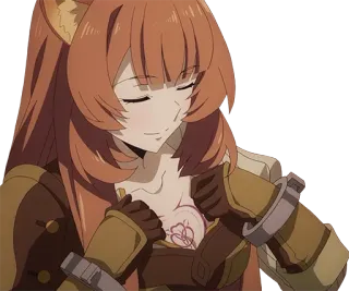 😘 Raphtalia Rising of the Shield Hero anime, Raphtalia, Rising of the Shield Hero, ragazza tanuki, sorridente, felice telegram sticker