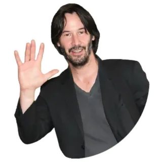 👋 Keanu Reeves Keanu Reeves, diễn viên, người nổi tiếng, đàn ông, sóng, người telegram sticker