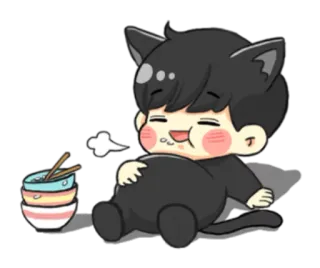 el the black cat @stickerscar telegram stickers