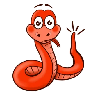 😦 serpent, dessin animé, doigt d'honneur, geste obscène, animal, reptile whatsapp sticker