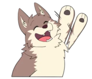 👋 Hund, Welpe, Tier, freundlich, winkend whatsapp sticker