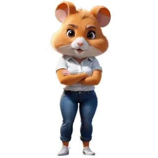 🐹 anthropomorphic, mouse, character, jeans, cartoon telegram sticker