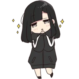 🦄 Desenho animado, Anime, Menina, Fofo, Brilhos, Chibi, Kawaii telegram sticker