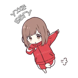🏃‍♂️ УЖЕ БЕГУ бег, аниме, девушка, спешка, мультфильм, русский telegram sticker