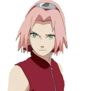 😕 Sakura Naruto Anime, Sakura, Naruto, Kreskówka, Postać, Dziewczyna telegram sticker