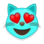😻 cat, love, heart, emoji, sticker telegram sticker