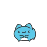 🥰 cat, cute, animal, cartoon, blue, happy telegram sticker