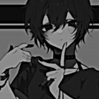 ◼️ Anime, Manga, Emo, Gotyk, Mroczny, Postać, Ilustracja telegram sticker