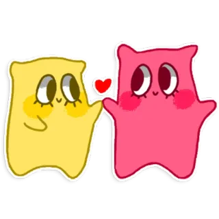 ❤️ милый, каваий, любовь, сердце, дружба, мультфильм, очаровательный telegram sticker
