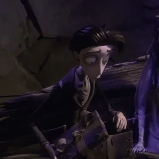 ♣ Victor Van Dort Corpse Bride コープスブライド, ビクター・ヴァン・ドート, アニメ映画, ティム・バートン, ストップモーション, ゴシック, ファンタジー, 結婚式 whatsapp sticker