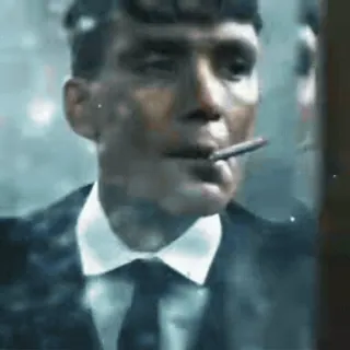 🎈 Thomas Shelby Peaky Blinders Thomas Shelby, Peaky Blinders, Charuto, Gangster, Britânico, Homem, Terno whatsapp sticker