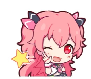 🌟 anime, desenho animado, estrela, paz, piscar whatsapp sticker