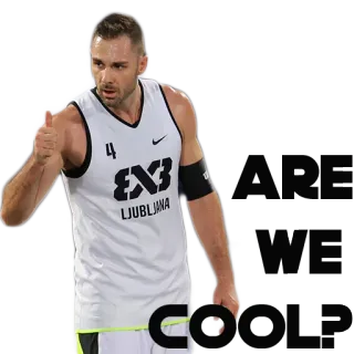 👌 EX3 LJUBLJANA Basketbal, Atleet, Duim omhoog, Sport, Team, Ljubljana telegram sticker