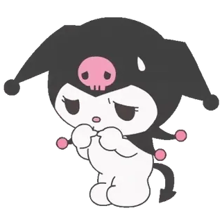 😊 Kuromi kuromi, sanrio, dibujos animados, kawaii, lindo, personaje telegram sticker