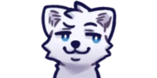 😏 động vật, chó, trắng, tự mãn telegram sticker