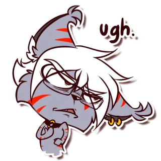 🙄 ugh sticker, cartoon, ausdruck, ugh, figur, katze, traurig whatsapp sticker