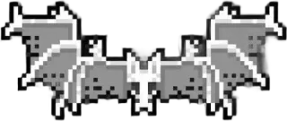 🌟 bat, pixel art, sticker, animal, flying, creature telegram sticker