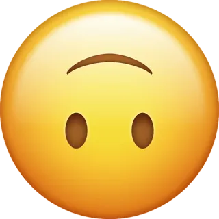 🙃 emoji, upside down, smiley, expression, funny, face telegram sticker