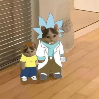 🔰 Rick Sanchez Rick and Morty rick et morty, chat, dessin animé, drôle telegram sticker