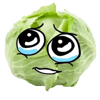 👰 kool, groente, eten, schattig, kawaii, ogen, cartoon telegram sticker