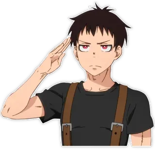 🆗 anime, character, salute telegram sticker