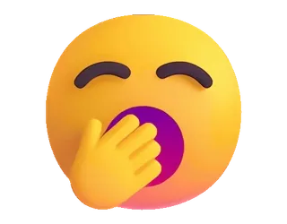 🥱 Emoji, Bocejo, Entediado, Sonolento, Exausto, Cansado telegram sticker