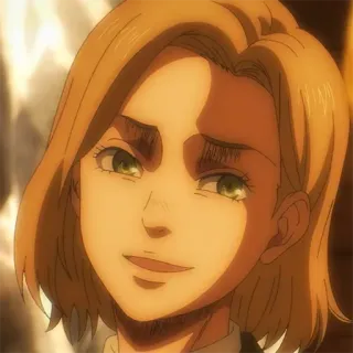 ♠️ Historia Reiss Attack on Titan อนิเมะ, มังงะ, ภาพเหมือน, แอนิเมชัน, ตัวละคร telegram sticker
