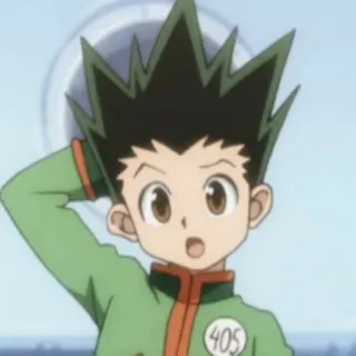 🍺 Gon Freecss Hunter x Hunter 405 Gon, Hunter x Hunter, anime, dibujos animados, niño, verde telegram sticker