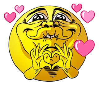 ❤ Biểu tượng cảm xúc, Trái tim, Tình yêu, Meme, Biểu cảm, Màu vàng telegram sticker