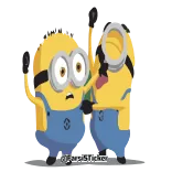🤕 Minions RESIST-OVER Minions, dessin animé, drôle, animation, résister telegram sticker