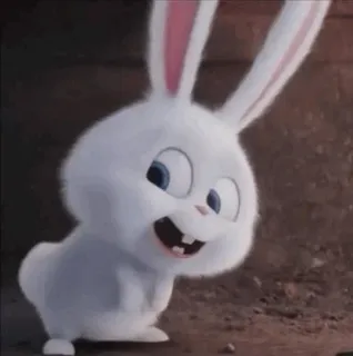 🧊 Snowball The Secret Life of Pets bunny, rabbit, animal, cartoon, white, cute, pet telegram sticker