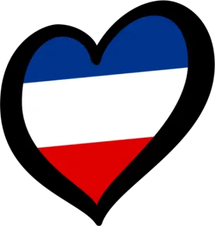🇪🇺 serce, trójkolorowy, flaga, niebieski, biały, czerwony telegram sticker