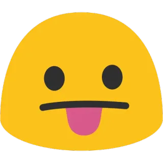 😛 Emoji, Twarz, Język, Żółty, Głupi, Wyraz telegram sticker